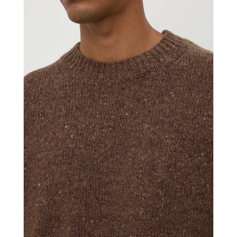 Assembly Label Lief Wool Blend Knit Mid Brown Marle image number 2